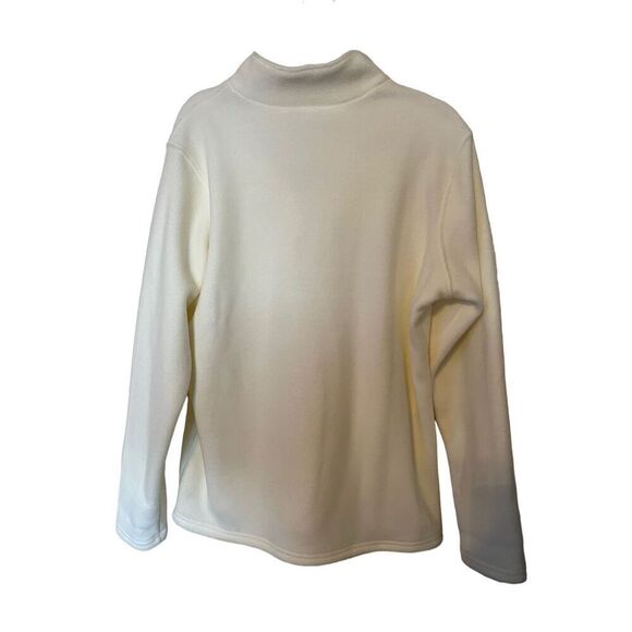 New Cabela’s Womens Cream Long Sleeve Quarter Zip Fleece Sweatshirt XL - Picture 2 of 11